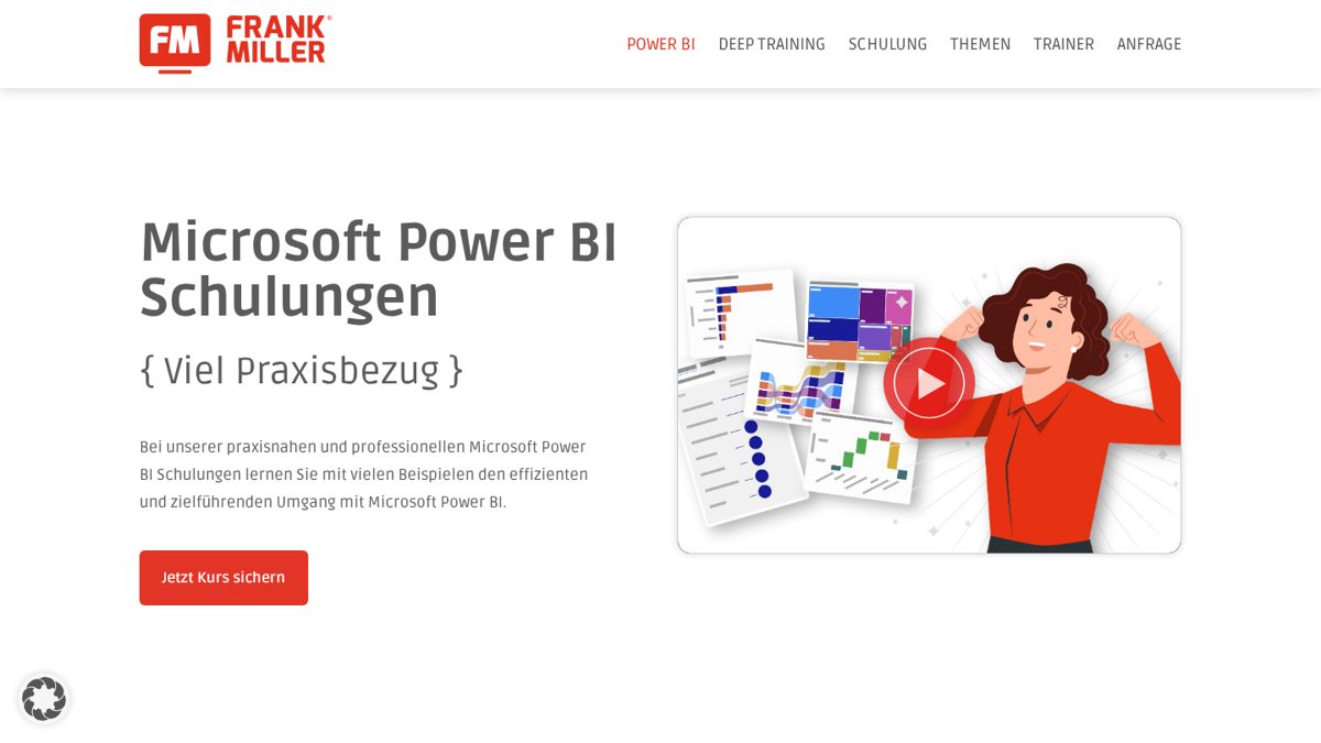 Schulungsseite Power BI Schulung
