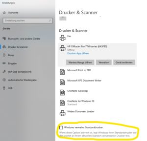 Probleme_Standarddrucker